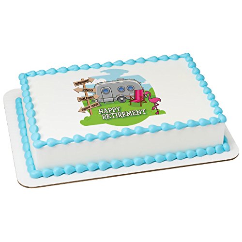 Happy Retirement Edible Icing Image Cake or cupcake topper