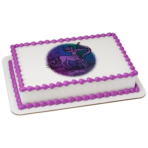 Sagittarius Zodiac Sign PhotoCake® Edible Cake Topper Icing Image for 1/4 Sheet cake or larger