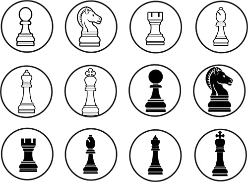 Chess Set Edible Cupcake or Cake topper