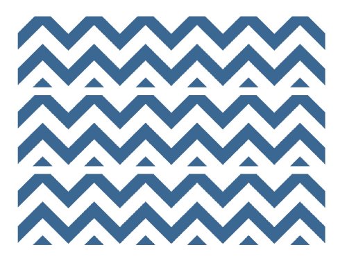 Chevron Print (Dark Blue & White) Edible Cake Border Decorations