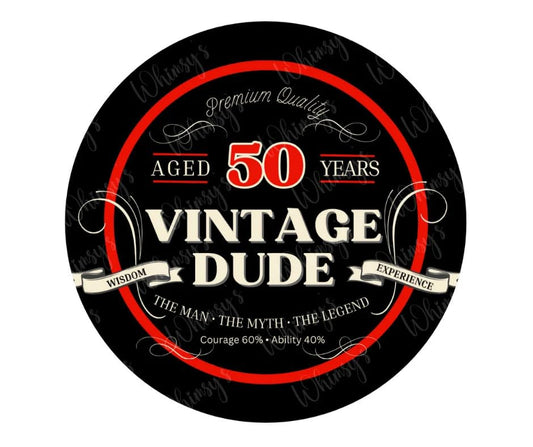 Vintage Dude Customizable AGE & COLOR and SIZE