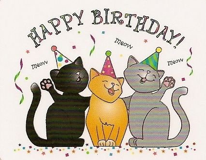 Happy Birthday Cats ~ Edible Cake Topper