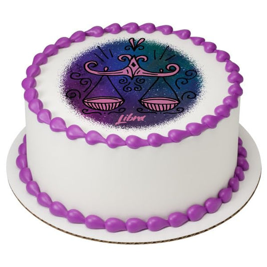 Pisces Zodiac Sign PhotoCake® Edible Cake Topper Icing Image for 8 inch round cake or larger