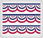 Patriotic Banner Edible Icing Image Cake Border Strips