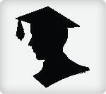 Graduation Boy Silhouette ~ Edible Cake / Cupcake Topper