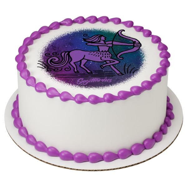 Sagittarius Zodiac Sign PhotoCake® Edible Cake Topper Icing Image for 8 inch round cake or larger