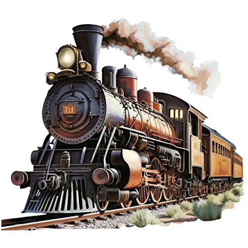 Steam Train #7 Edible Cake Topper Image Decoration Frosting sheet (8 Inch Round)