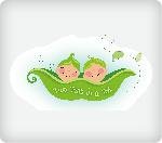 Two Peas in a Pod Edible Icing Image (1/4 Sheet)