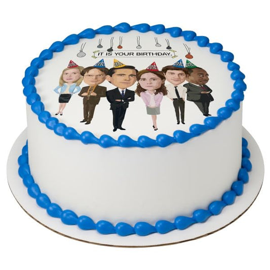 The Office It Is Your Birthday PhotoCake® Edible Cake Topper Icing Image for 8 inch round cake or larger