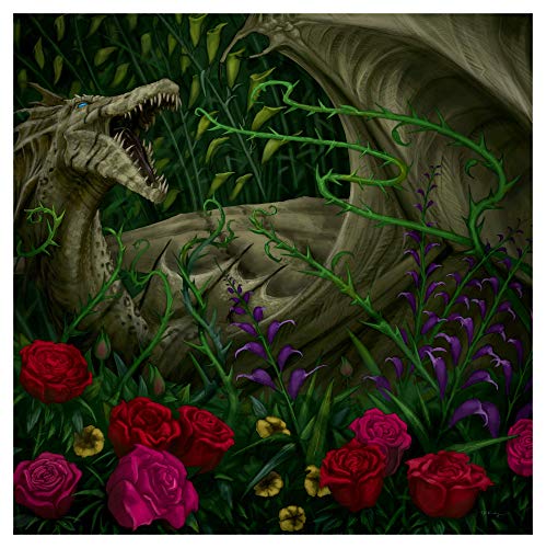 Deadly Garden with Dragon Edible Icing Image Cake Topper (1/4 Sheet (8x10))