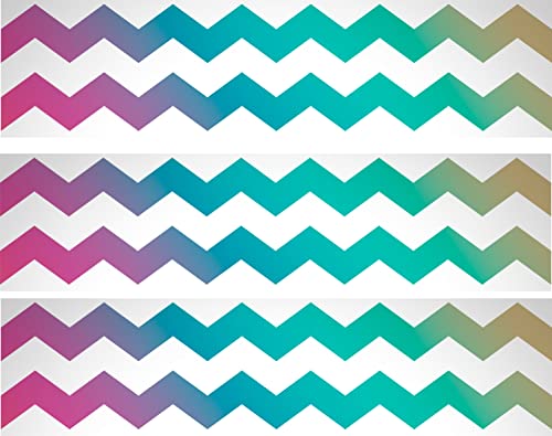 Rainbow Chevron border Strips Edible Cake border 3 Strips