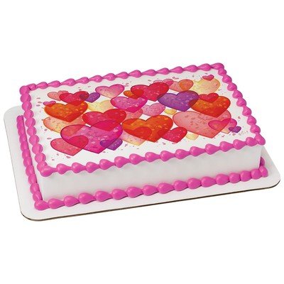 Valentines Edible Icing Image for 8 inch round cake