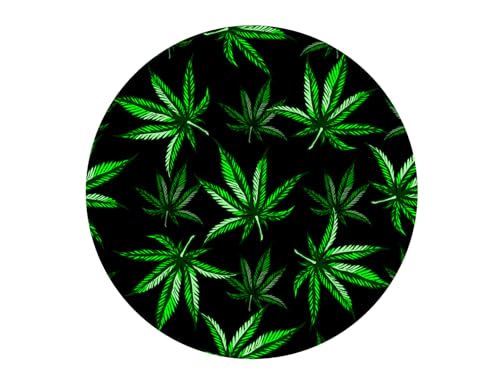 Weed Leaf Edible Cake Topper-8" Round