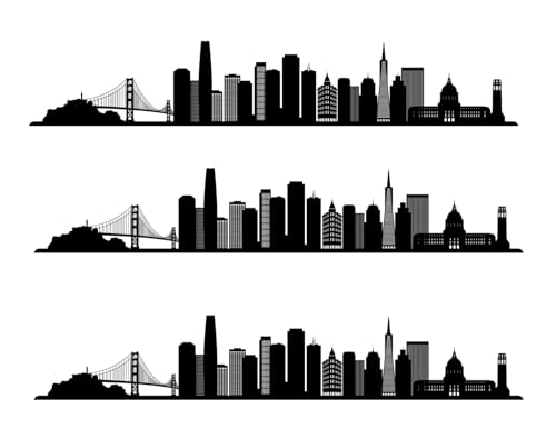 San Fransico Skyline Edible Cake Border 3 strips