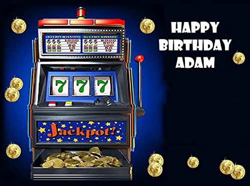 Slot Machine Edible Cake Image Cake Topper