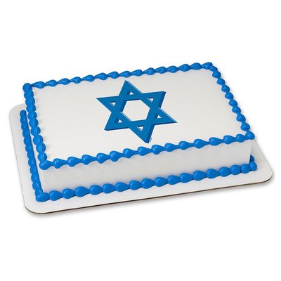 Star of David Edible Icing Image for 1/4 sheet cake