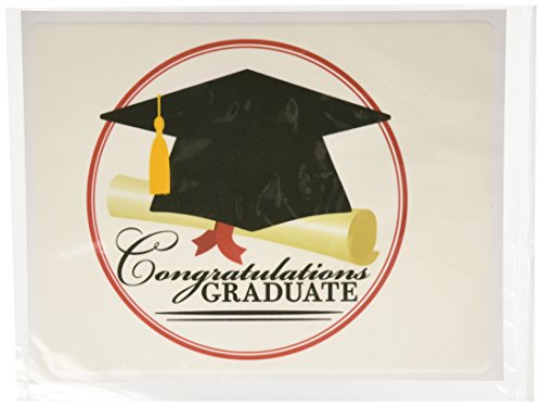 1/4 Sheet ~ Congratulations Graduate Graduation Cap ~ Edible Cake/Cupcake Topper - D973