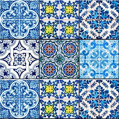 Italian Retro Tile Blue House Wedding Favors Tile Edible Cake topper