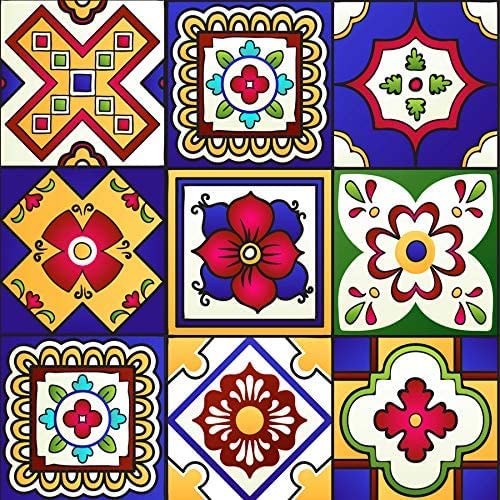 1/4 Sheet Mexican Italian Retro Tile Wedding Favors Tile Edible Cake topper