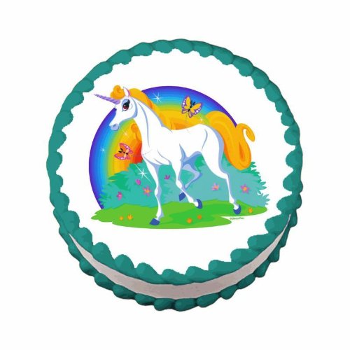 8" Round ~ Unicorn Birthday ~ Edible Cake/Cupcake Topper!!!