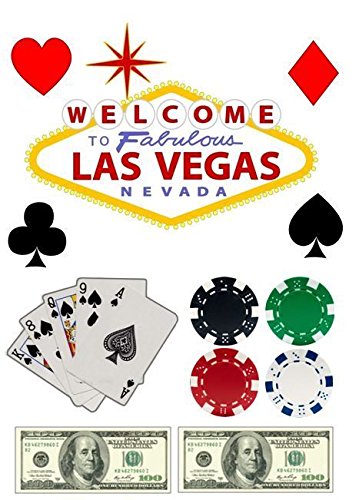 1/4 Sheet - Las Vegas Casino Birthday - Edible Cake/Cupcake Party Topper!!!