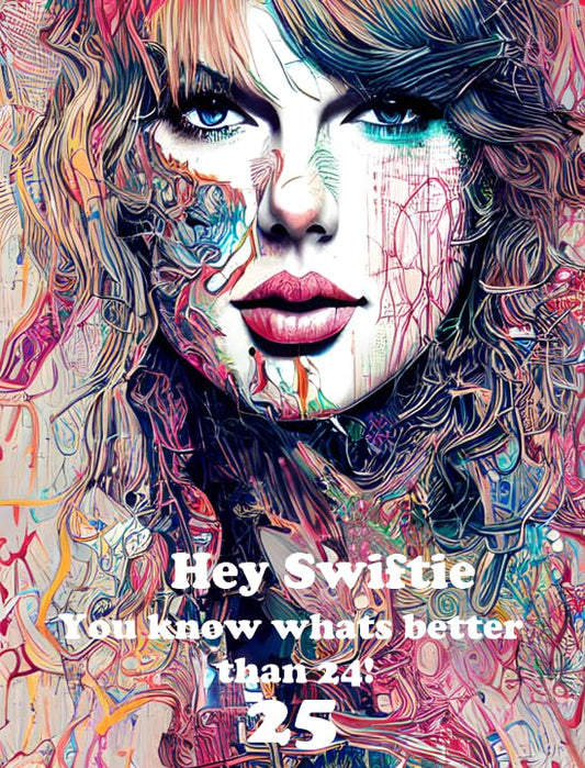 Swiftie "Hey Swiftie" Edible Cake Topper- 1/4 Sheet