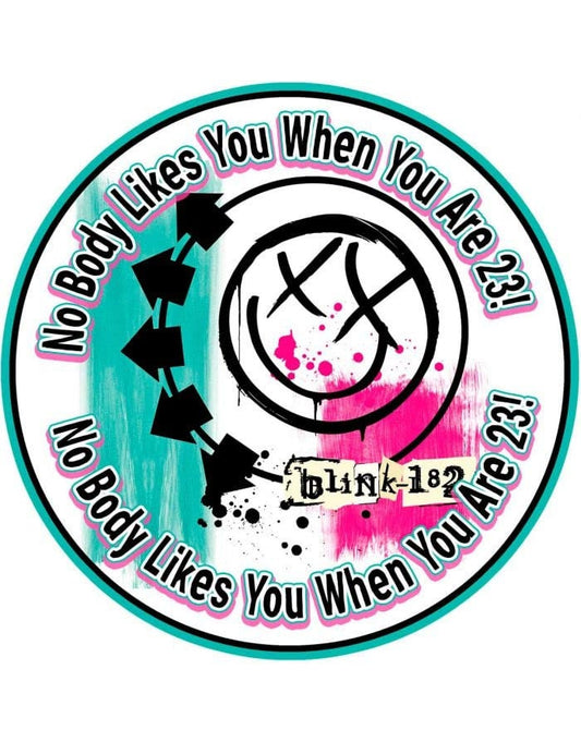 Blink 182 Nobody Likes You When You're 23 Edible Icing Sheets- Assorted Image Cake Toppers-Frosting Sheets- Cookies- Cupcake Toppers