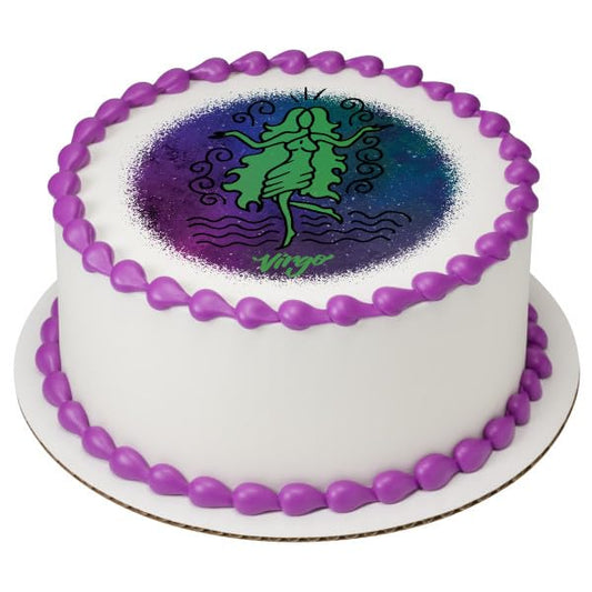 Virgo Zodiac Sign PhotoCake® Edible Cake Topper Icing Image for 8 inch round cake or larger