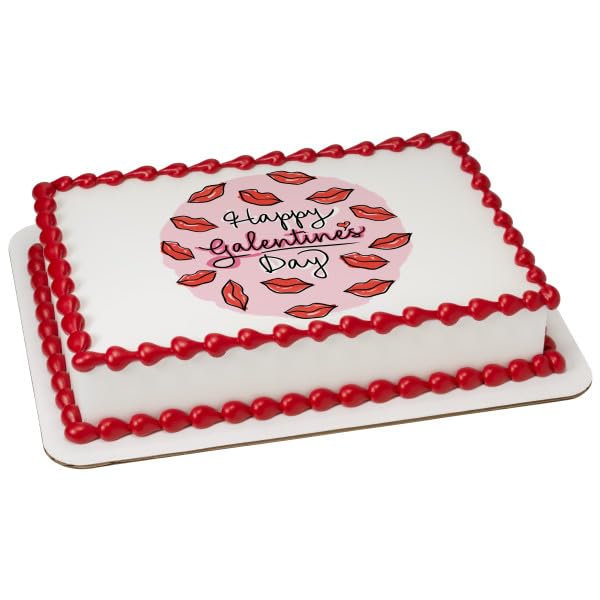 Happy Galentine's Day Valentines PhotoCake® Edible Cake Topper Icing Image for 1/4 Sheet cake or larger