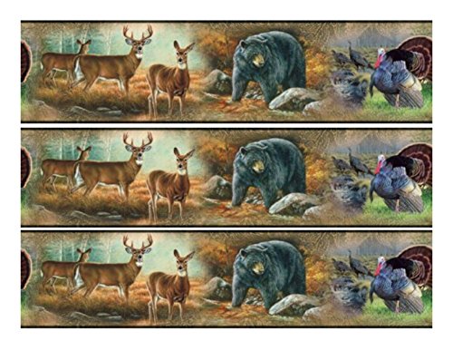 Wildlife cake Edible Icing Image border strips (3 Strips)