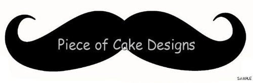 1/4 Sheet ~ Black Mustache Birthday ~ Edible Cake/Cupcake Topper!!!