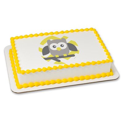 1/4 Sheet - Baby Owl Baby Shower - Edible Cake/Cupcake Party Topper!!!