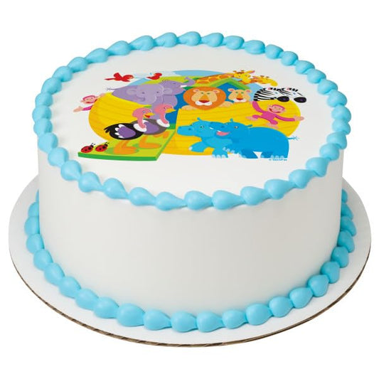 Baby Shower Noah's Ark PhotoCake® Edible Cake Topper Icing Image for 6 inch Round cake or larger