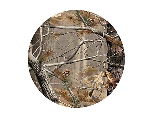 Real Camo Woodland Trees Edible Icing Image for 8 inch round cake