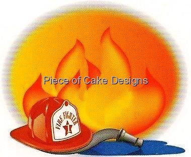 1/4 Sheet ~ Firefighter Birthday ~ Edible Cake/Cupcake Topper!!!