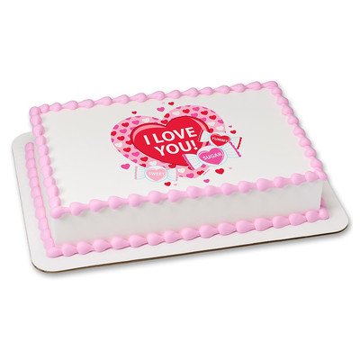 Valentines Edible Icing Image for 6 inch Round Cake