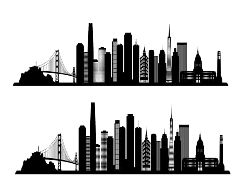 San Fransico Skyline Edible Cake Border 2 strips