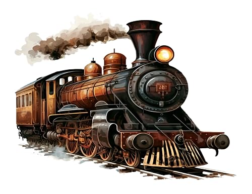 Steam Train #8 Edible Cake Topper Image Decoration Frosting sheet (1/4 Sheet)