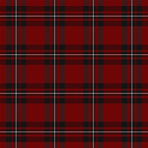 1/4 Sheet MacGregor Scottish Clan Red and Black Plaid Pattern Edible Cake Topper