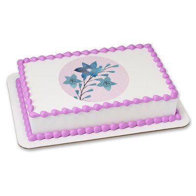 Wild Flowers Edible Icing Image for 8 inch round cake