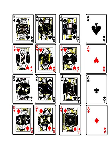 Royal Flush Edible Wafer Paper Sheet Edible Playing Cards