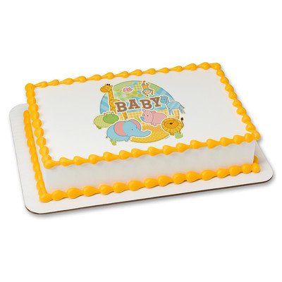 1/4 Sheet - Safari Babies - Edible Cake/Cupcake Party Topper!!!